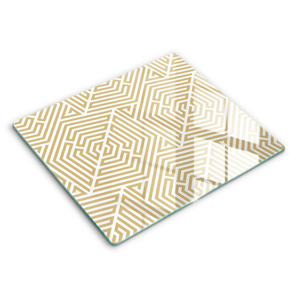 Glas Herdabdeckplatte Geometrische Linien