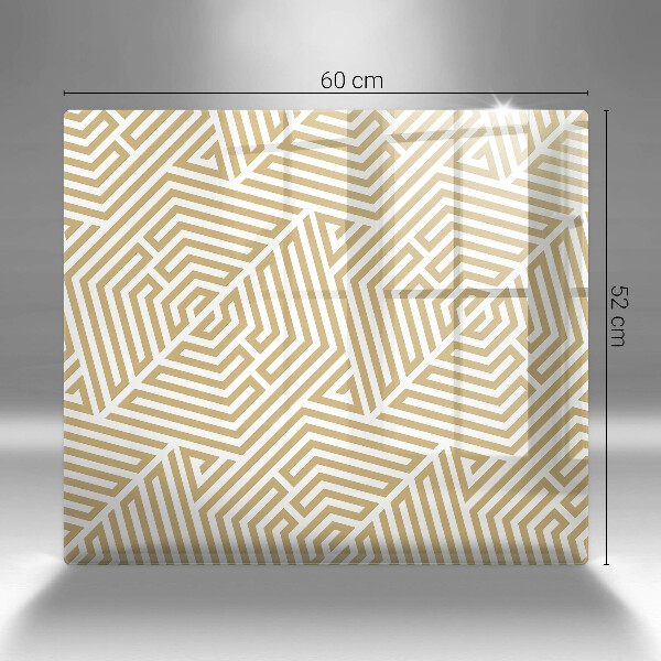 Glas Herdabdeckplatte Geometrische Linien