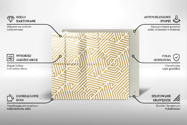 Glas Herdabdeckplatte Geometrische Linien