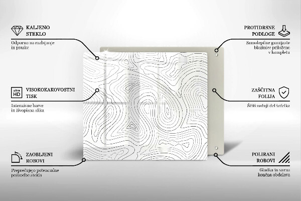 Glas Herdabdeckplatte Abstrakte Formen