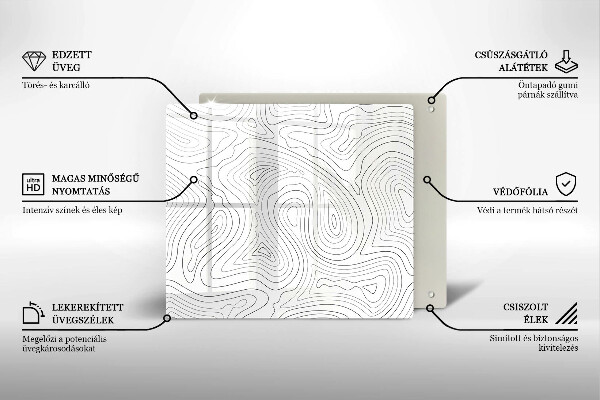 Glas Herdabdeckplatte Abstrakte Formen