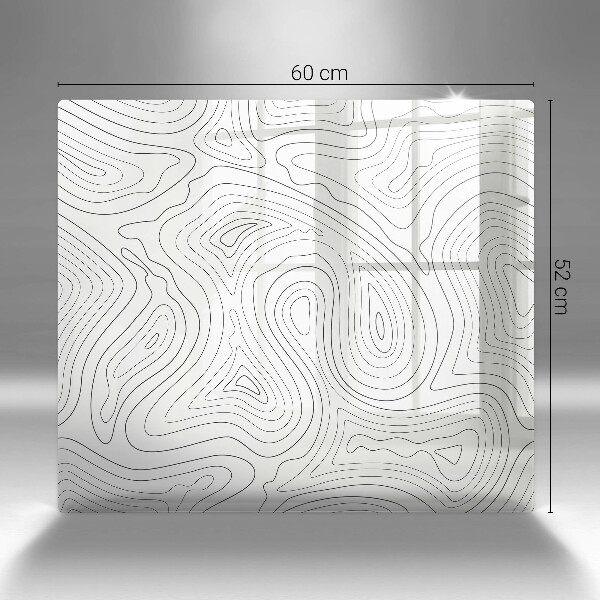 Glas Herdabdeckplatte Abstrakte Formen