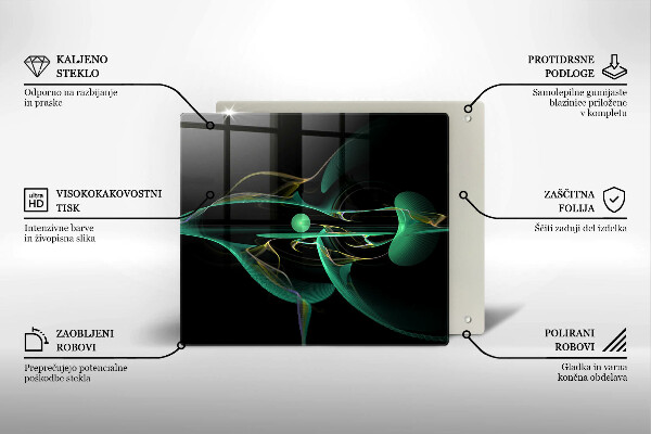 Glas Herdabdeckplatte Moderne Abstraktion