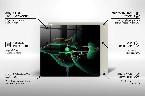 Glas Herdabdeckplatte Moderne Abstraktion