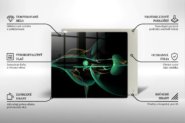 Glas Herdabdeckplatte Moderne Abstraktion