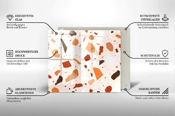 Glas Ceranfeldabdeckung Dekoratives Steinzeug