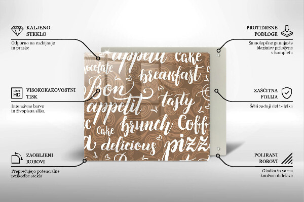 Glas Ceranfeldabdeckung Untertitel Bon appetit