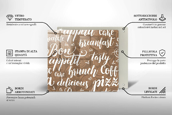 Glas Ceranfeldabdeckung Untertitel Bon appetit