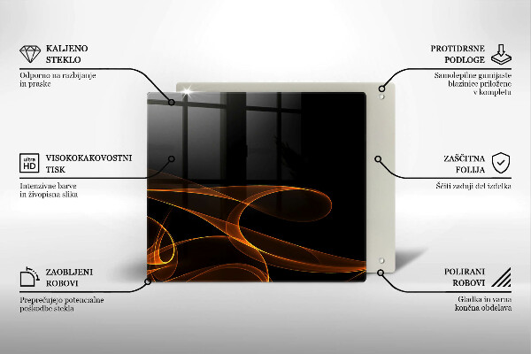 Glas Ceranfeldabdeckung Abstrakte Linien