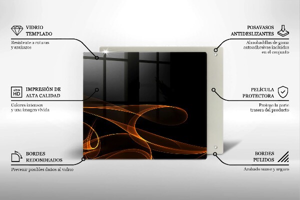 Glas Ceranfeldabdeckung Abstrakte Linien