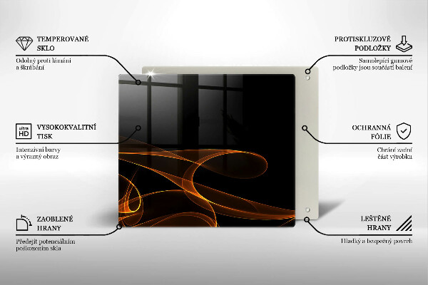 Glas Ceranfeldabdeckung Abstrakte Linien