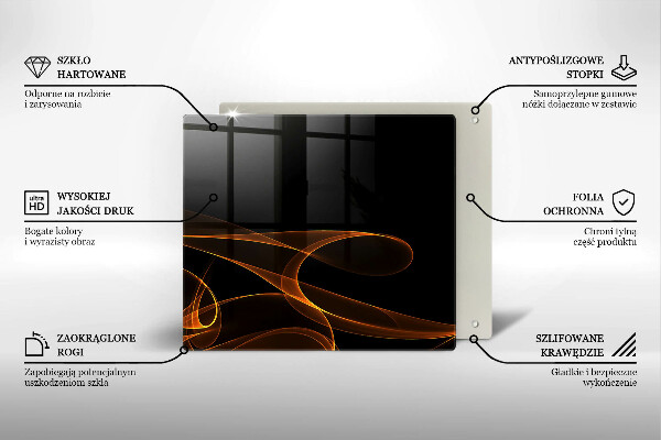 Glas Ceranfeldabdeckung Abstrakte Linien