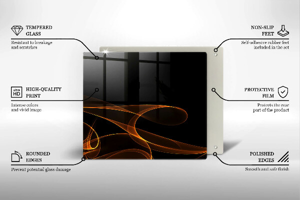 Glas Ceranfeldabdeckung Abstrakte Linien
