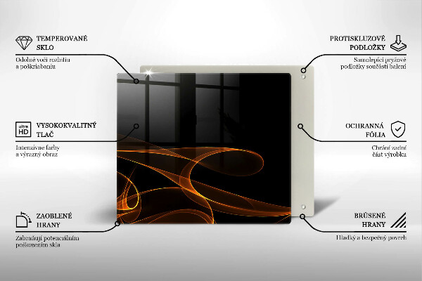 Glas Ceranfeldabdeckung Abstrakte Linien