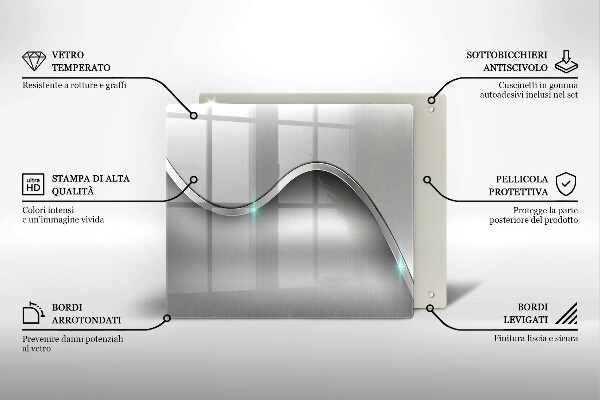 Glas Ceranfeldabdeckung Metallabstraktion