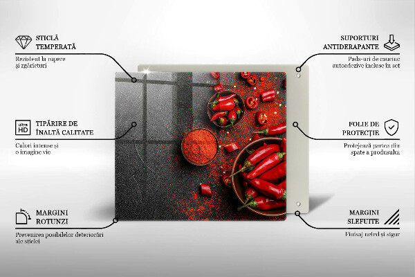 Glas Ceranfeldabdeckung Rote Chilischoten