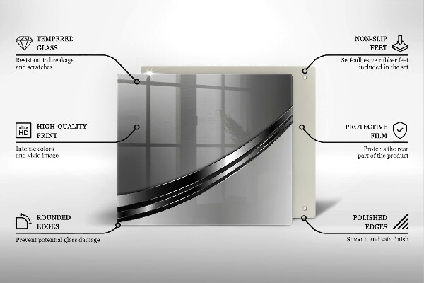 Glas Ceranfeldabdeckung Metallabstraktion