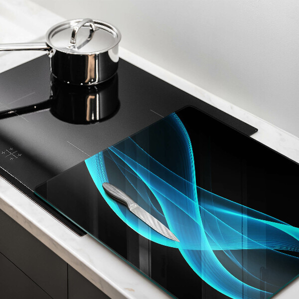 Glas Ceranfeldabdeckung Blaue Abstraktion