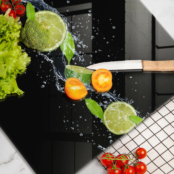 Glas Herdabdeckplatte Limetten-Minz-Wasser