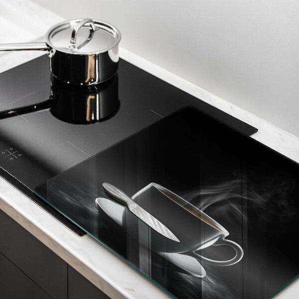 Glas Ceranfeldabdeckung Heiße Tasse Kaffee