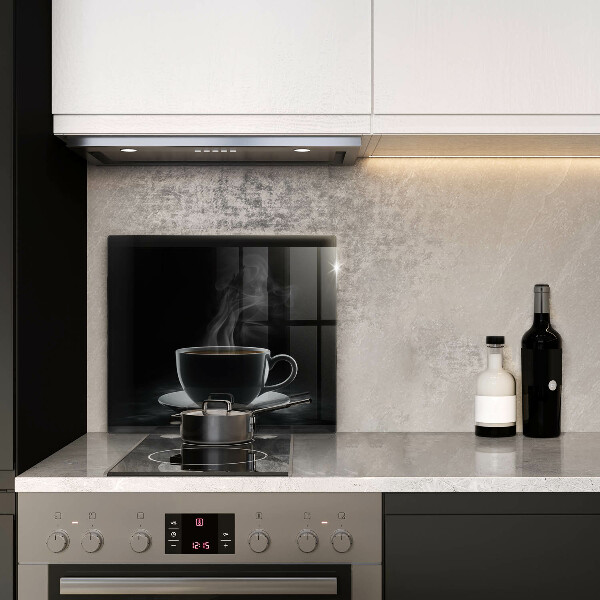 Glas Ceranfeldabdeckung Heiße Tasse Kaffee