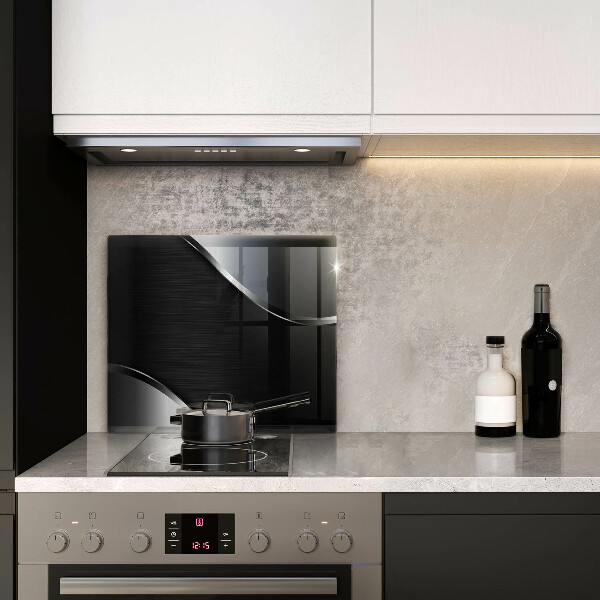 Glas Herdabdeckplatte Metallabstraktion