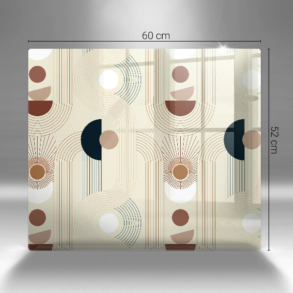 Glas Herdabdeckplatte Boho-Geometrieformen