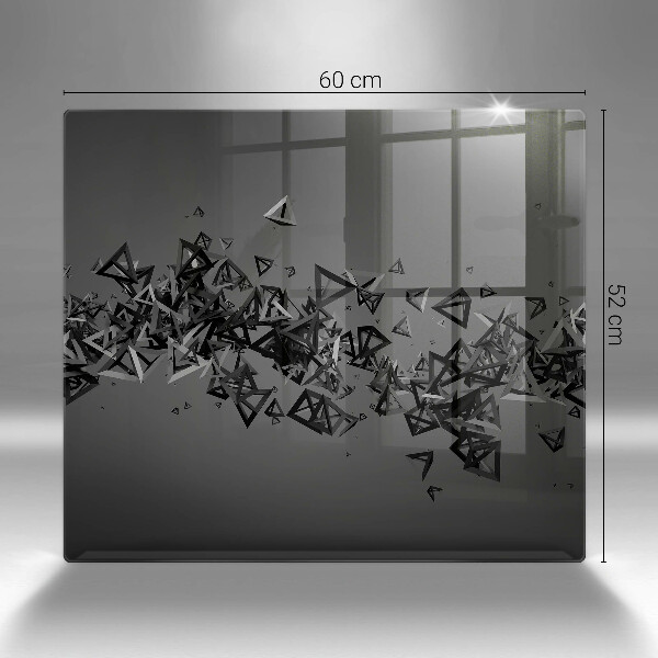 Glas Herdabdeckplatte Abstrakte 3D-Formen