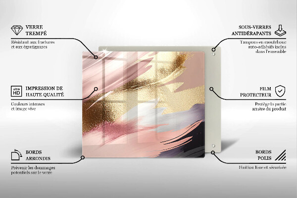 Glas Ceranfeldabdeckung Pastellflecken