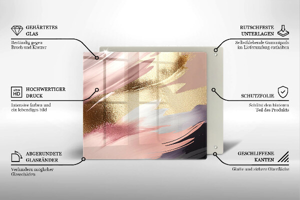 Glas Ceranfeldabdeckung Pastellflecken
