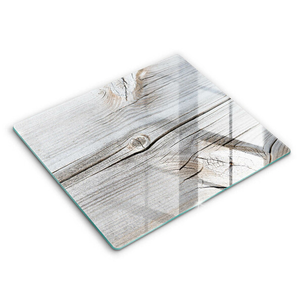 Glas Ceranfeldabdeckung Helle Holzstruktur