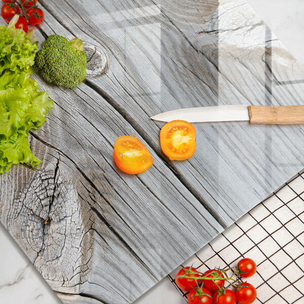 Glas Ceranfeldabdeckung Helle Holzstruktur