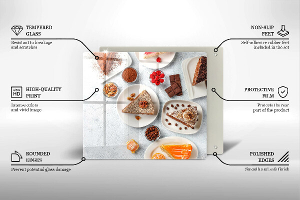 Glas Ceranfeldabdeckung Die Süße des Kuchens