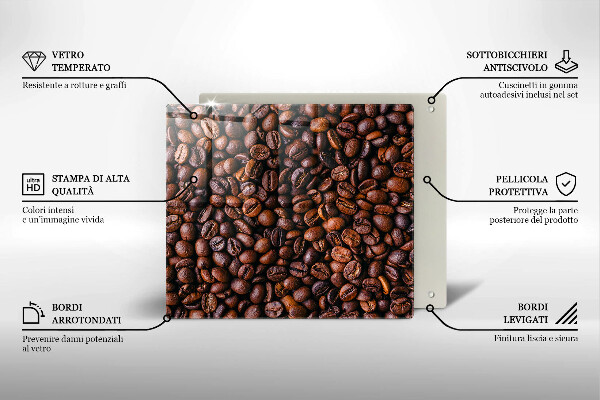 Glas Ceranfeldabdeckung Kaffeebohnen