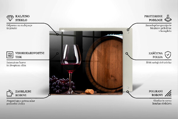 Glas Ceranfeldabdeckung Fassweinglas