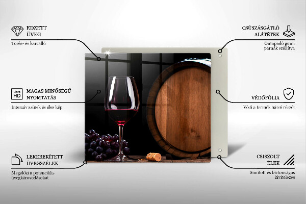 Glas Ceranfeldabdeckung Fassweinglas