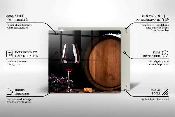 Glas Ceranfeldabdeckung Fassweinglas
