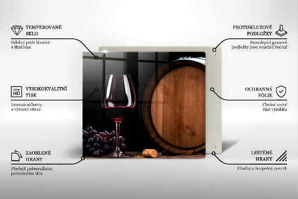 Glas Ceranfeldabdeckung Fassweinglas