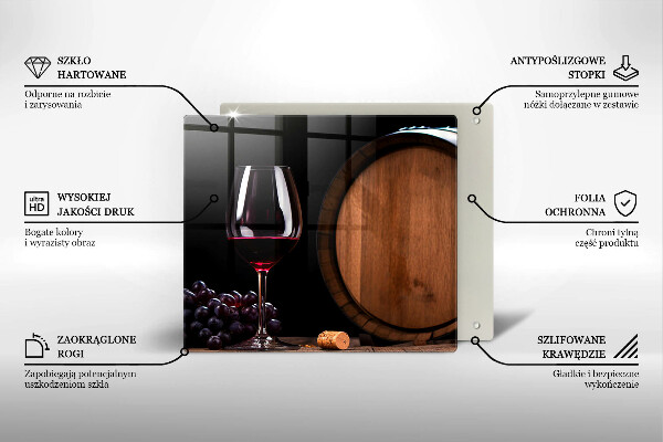 Glas Ceranfeldabdeckung Fassweinglas