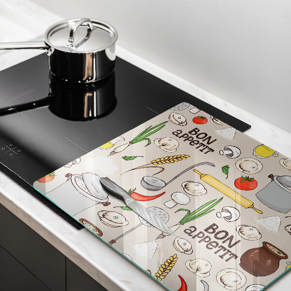 Glas Ceranfeldabdeckung Küchenillustration