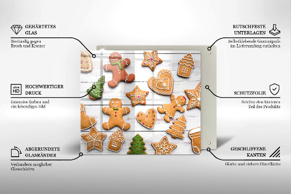 Glas Ceranfeldabdeckung Weihnachtslebkuchen