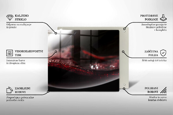 Glas Ceranfeldabdeckung Rotwein im Glas