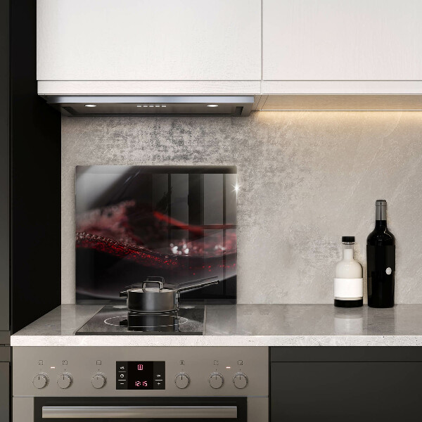 Glas Ceranfeldabdeckung Rotwein im Glas