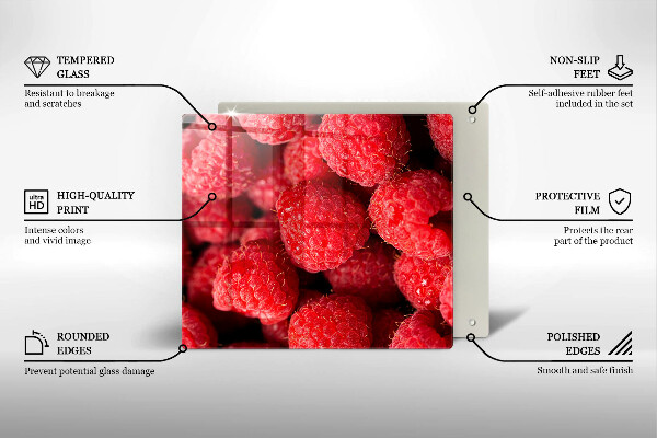 Glas Ceranfeldabdeckung Himbeerfrucht