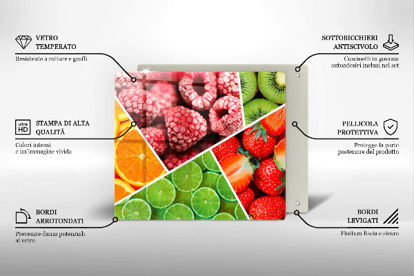 Glas Ceranfeldabdeckung Bunte Früchte