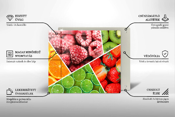 Glas Ceranfeldabdeckung Bunte Früchte