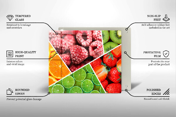 Glas Ceranfeldabdeckung Bunte Früchte