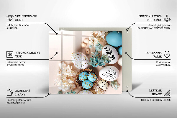 Glas Ceranfeldabdeckung Osterdekorationen