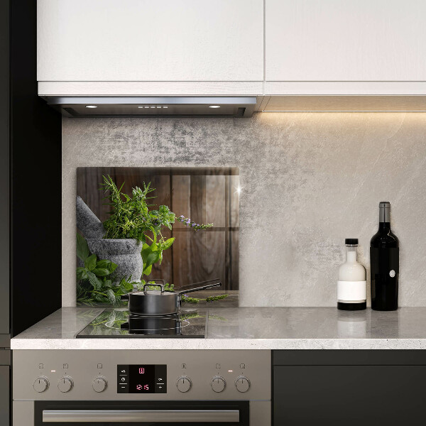 Glas Ceranfeldabdeckung Grüne Kräuter