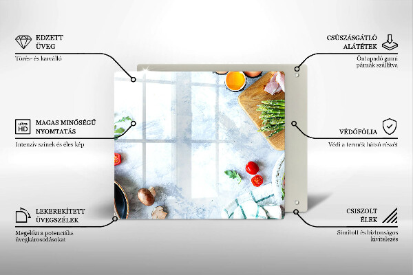 Glas Ceranfeldabdeckung Zutaten in der Küche